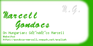 marcell gondocs business card